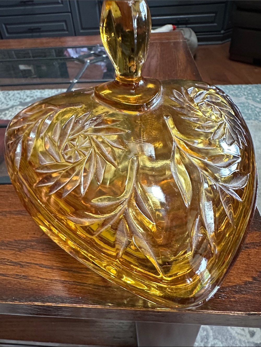 Vintage Hazel Atlas Amber Glass Candy Dish